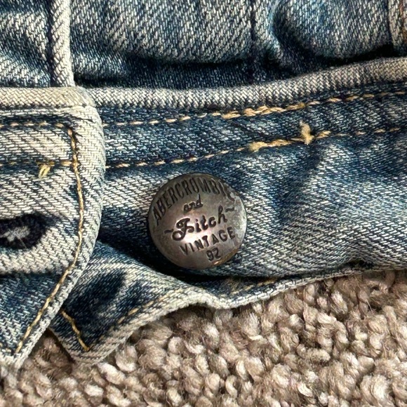 Women’s Y2K Vintage Abercrombie & Fitch Light Blue Jean Jacket Size M - Picture 4 of 7